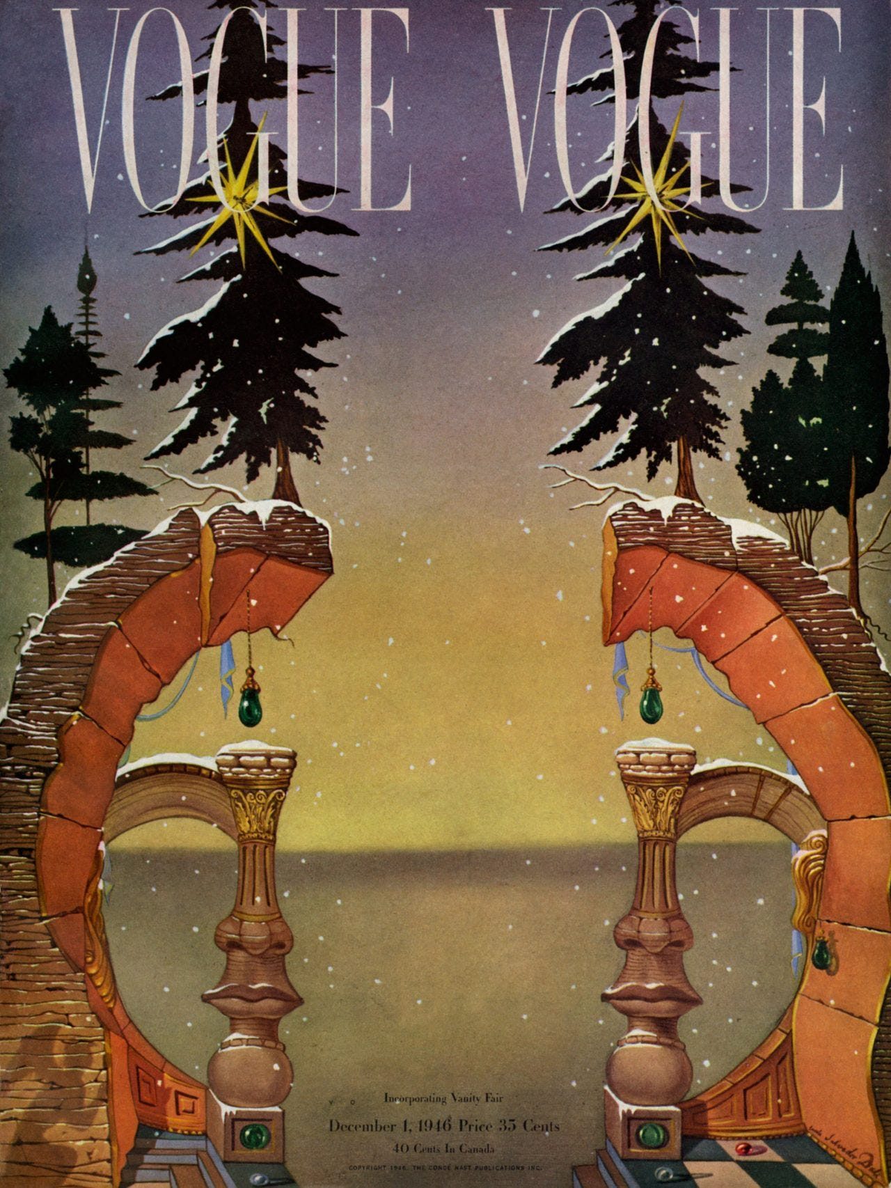 Salvador Dalí, Christmas (Noël) , 1948 – (cover of VOGUE)