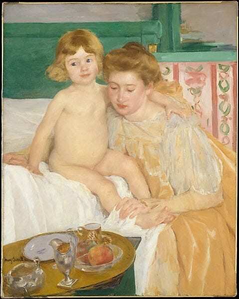 Mary Cassatt, Mother and Child (Baby Getting Up from His Nap), 1899