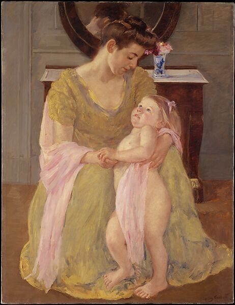 Mary Cassatt, Mother and Child with a Rose Scarf , 1908