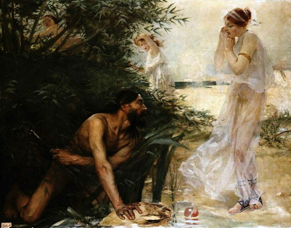 Jean Veber, Ulysses and Nausicaa , 1888