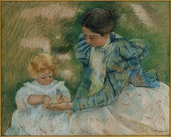 Mary Cassatt, Mother Playing with Child , 1897
