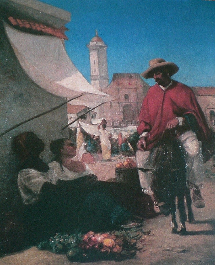 Camille Pissarro, Market Scene at the Plaza Mayor, Caracas, 1852