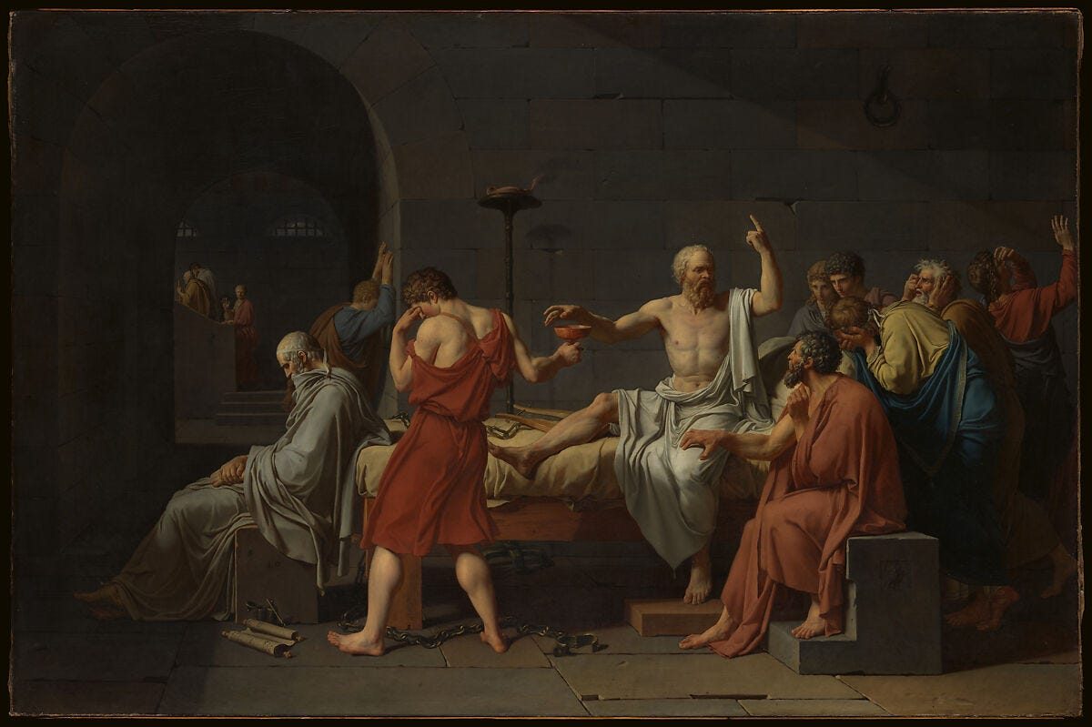 Jacques Louis David, The Death of Socrates , 1787